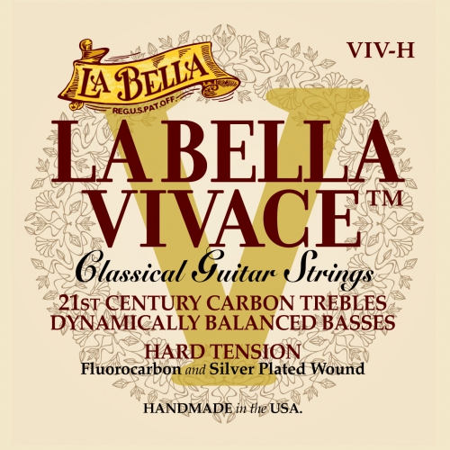 LaBella Vivace Fluocarbon Classic Hard Tension classical guitar strings