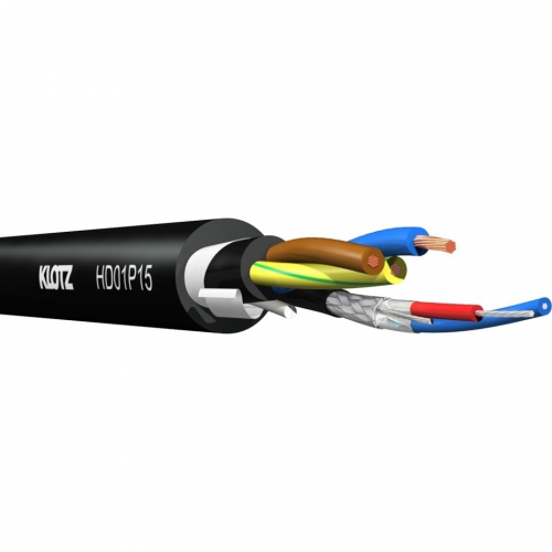 Klotz HD01P15 hybrid cable 1 x digital 110 Ohm + power 1.5 mm² / 2.5 mm²
