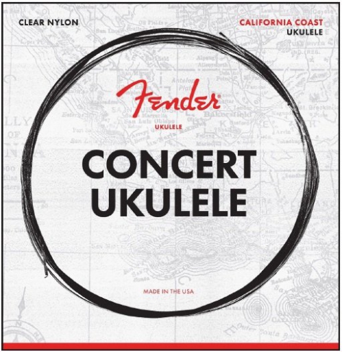 Fender California Coast Concert Ukulele Strings, Set of 4