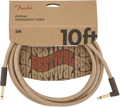 Fender Festival Pure Hemp Natural guitar cable 3 m/ 10 ft