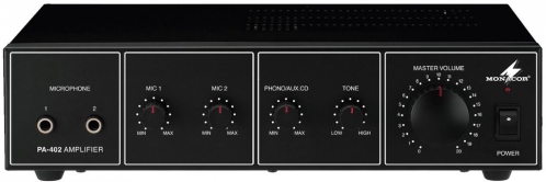 Monacor PA-402 power amplifier 100V