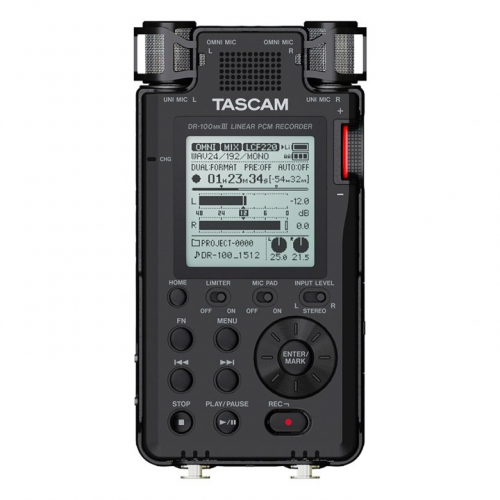 Tascam DR-100 MkIII studio-quality 192Khz/24bit compatible linear PCM recorder