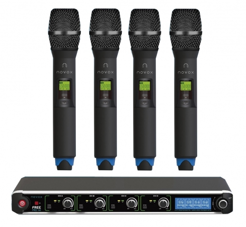 Novox Free PRO H4 mikrofon bezprzewodowy poczwrny dorczny, pasmo 630-668 MHz