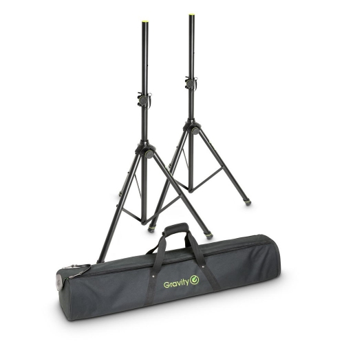 Gravity SS 5212 B SET 1 Speaker Stand Set of 2 Speaker Stands, Steel, with carrying bag 