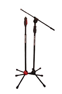 Akmuz M7 microphone stand with red elements