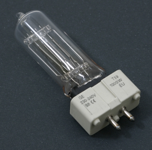 GE T19 230V/1000W GX9.5 halogen bulb 750h