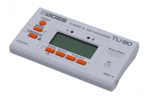 Boss TU-80 Guitar Tuner & Metronome (white)