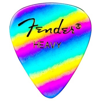 Fender 351 Shape Premium Picks, Heavy, Rainbow, 144 Count guitar pick