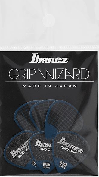 Ibanez PPA16HSG-DB Grip Wizard Series Sand Grip guitar picks, 6 pcs.