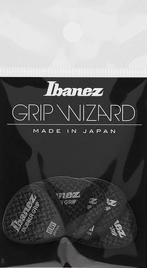 Ibanez PPA16HRG-BK Grip Wizard Series Rubber Grip guitar picks, 6 pcs.