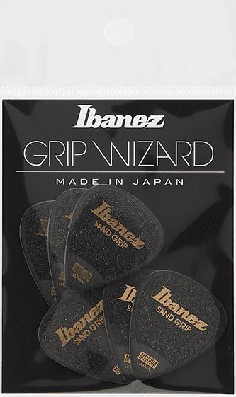 Ibanez PPA14MSG-BK Grip Wizard Series Sand Grip guitar picks, 6 pcs.