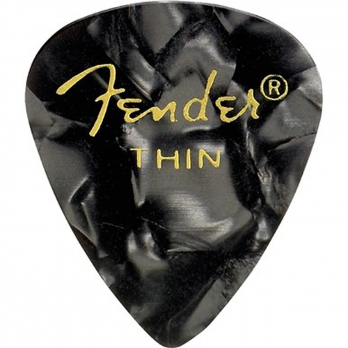 Fender Black Moto, 351 Shape, Thin (12) guitar pick