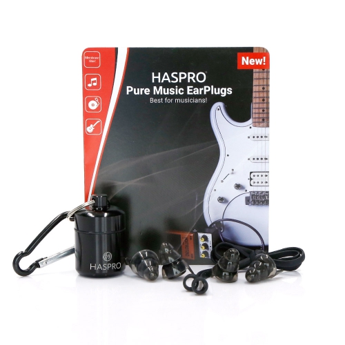 Haspro Pure Music Universal Earplugs, black (pair)
