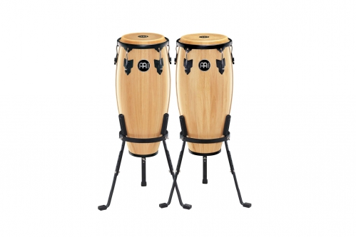Meinl Percussion HC555NT congaset 10″+11″ meinl natural headliner range, incl. stand