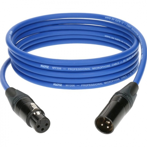 Klotz M1FM2N1000professional microphone cable XLR, blue, 10m