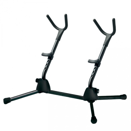K&M 14320 double saxophone stand, alto + tenor