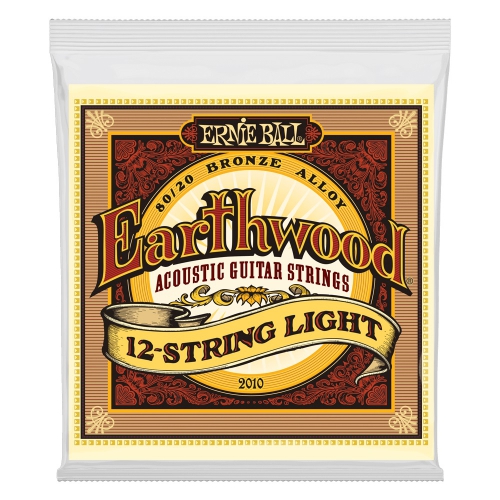 Ernie Ball 2010 Earthwood 12′s Light acoustic guitar strings 9-46