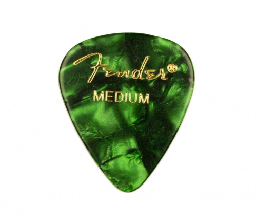 Fender Green Moto, 351 Shape, Medium (12) guitar pick