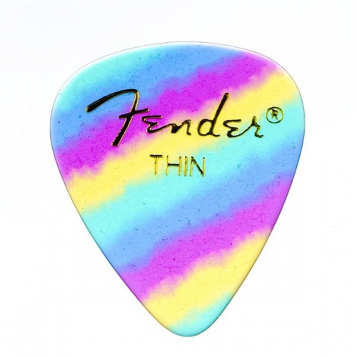 Fender 351 Shape Premium Picks, Thin, Rainbow, 144 Count guitar pick