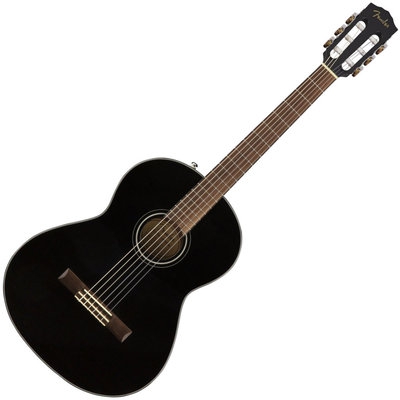 Fender CN-60S, Black classical guitar