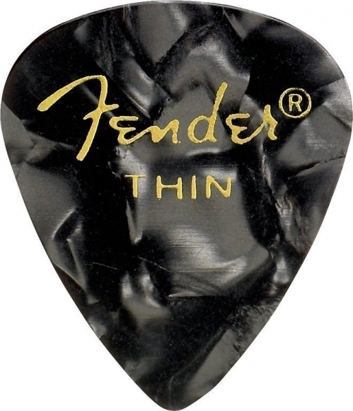 Fender Black Moto, 351 Shape, Thin (144) guitar pick