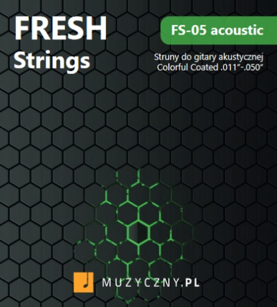 Fresh FS-5 acoustic guitar strings Colorful Coated 11-50