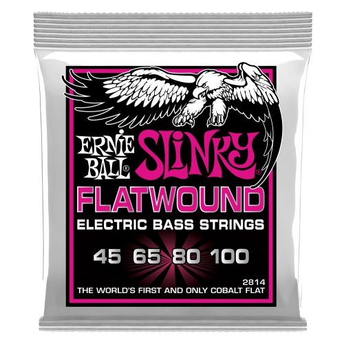 Ernie Ball 2814 Cobalt Flatwound Bass bass guitar strings 45-100