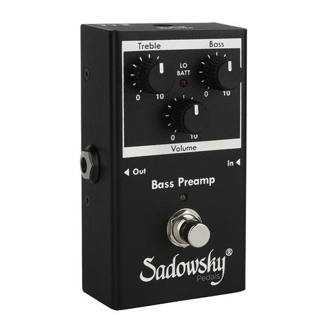 Sadowsky SPB-2 bass guitar preamp