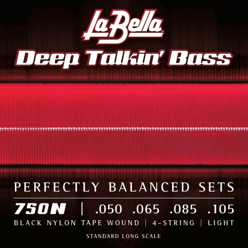 LaBella 750N Deep Talkin Bass 50-105 Black Nylon bass guitar strings