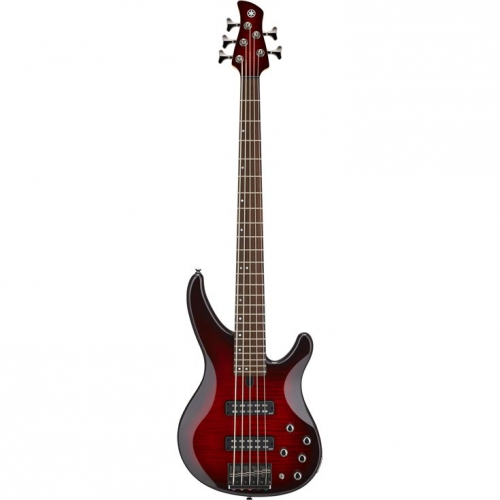 Yamaha TRBX 605 FM DRB bass guitar, Dark Red Burst