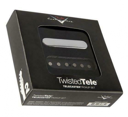 Fender Twisted Tele Pickups, Black/Chrome (2)