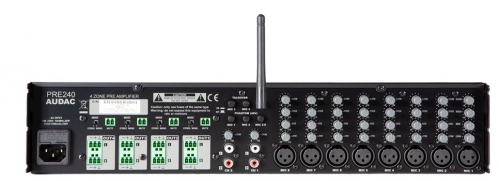 Audac PRE240 Two-Zone 6-Channel Stereo Preamplifier 1U