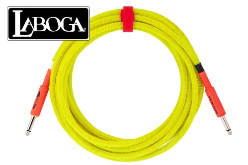 Laboga Way of Sound Yellow Neon 4m S-S directional instrumental cable Laboga Way of Sound Yellow Neon 4m S-S directional instrumental cable