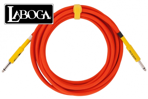 Laboga Way of Sound Orange Neon 4m S-S directional instrumental cable Laboga Way of Sound Orange Neon 4m S-S directional instrumental cable