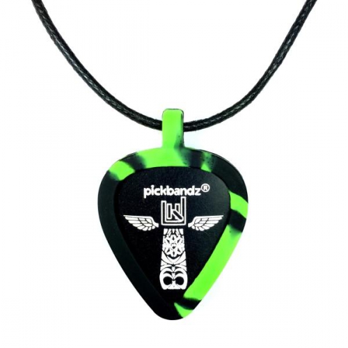 PICKBANDZ 6153TT Necklace Neon Green & Black guitar pick holder