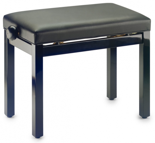 Stagg PB36 Black gloss piano bench with black vinyl top