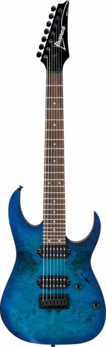 Ibanez RG7421PB-SBF Sapphire Blue Burst Flat 7-string electric guitar