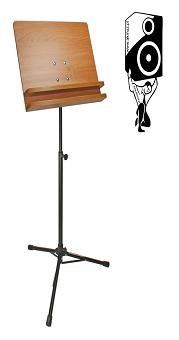 Akmuz P-5-D orchestra conductor stand desk with two shelves