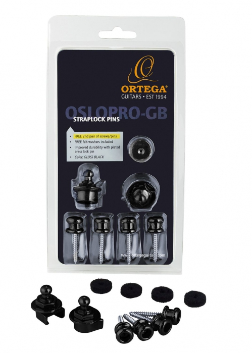 Ortega OSLOPRO-GB straplock, gloss black