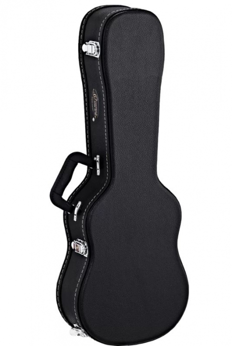 Ortega OUCSTD-BA case ukulele baritone ortega black,flat top, economy series chrome hardware
