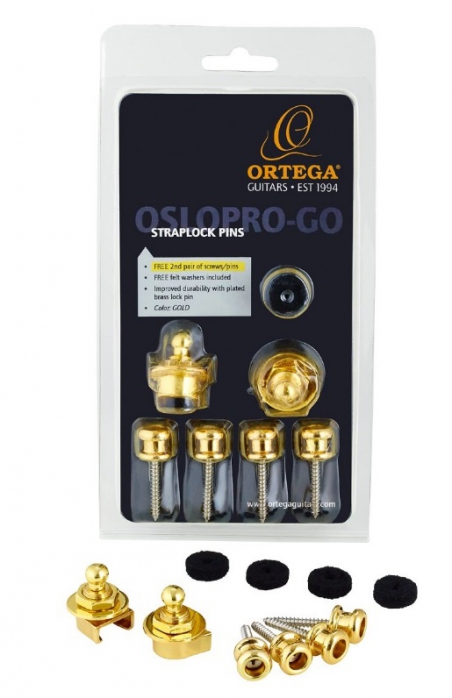 Ortega OSLOPRO-GO straplock, gold