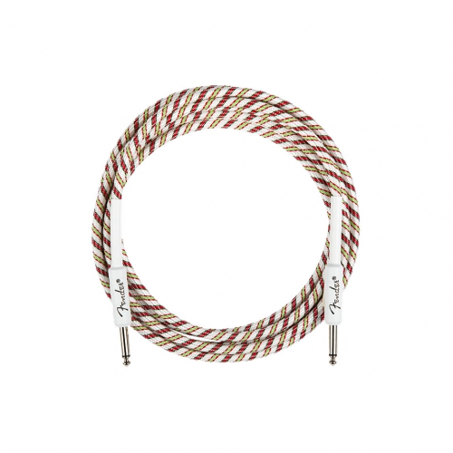 Fender YULETIDE CABLE 10FT RED/GRN guitar cable 3m 