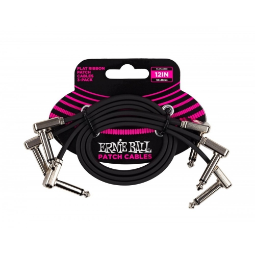 Ernie Ball 6222 patch cable, 0,30m (3pack)