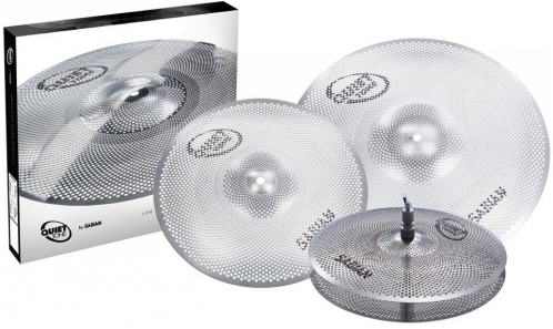 Sabian Quiet Tone Practice Cymbals Set 13” Hi-Hats 14 18” Crash Ride (QTPC502)