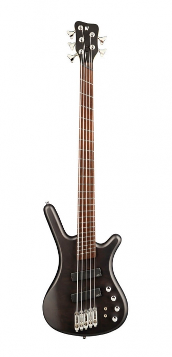 RockBass Corvette Multiscale, 5-String Solid Black Satin bass guitar