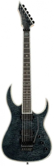 BC Rich Shredzilla Prophecy Exotic Archtop Floyd Rose Quilted Maple Top Trans Black electric guitar