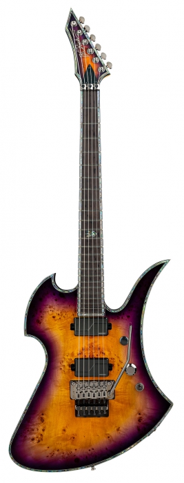 BC Rich Mockingbird Extreme Exotic Floyd Rose Burl Top Purple Haze electric guitar