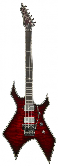 BC Rich Warlock Extreme Exotic Floyd Rose Quilted Maple Top Black Cherry electric guitar