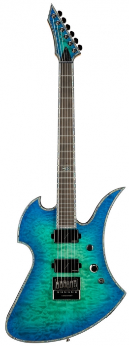 BC Rich Mockingbird Extreme Exotic Evertune Quilted Maple Top Cyan Blue electric guitar