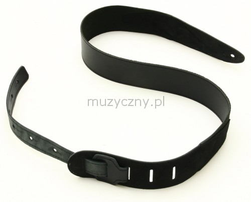 Akmuz PES-23 leather guitar strap, black